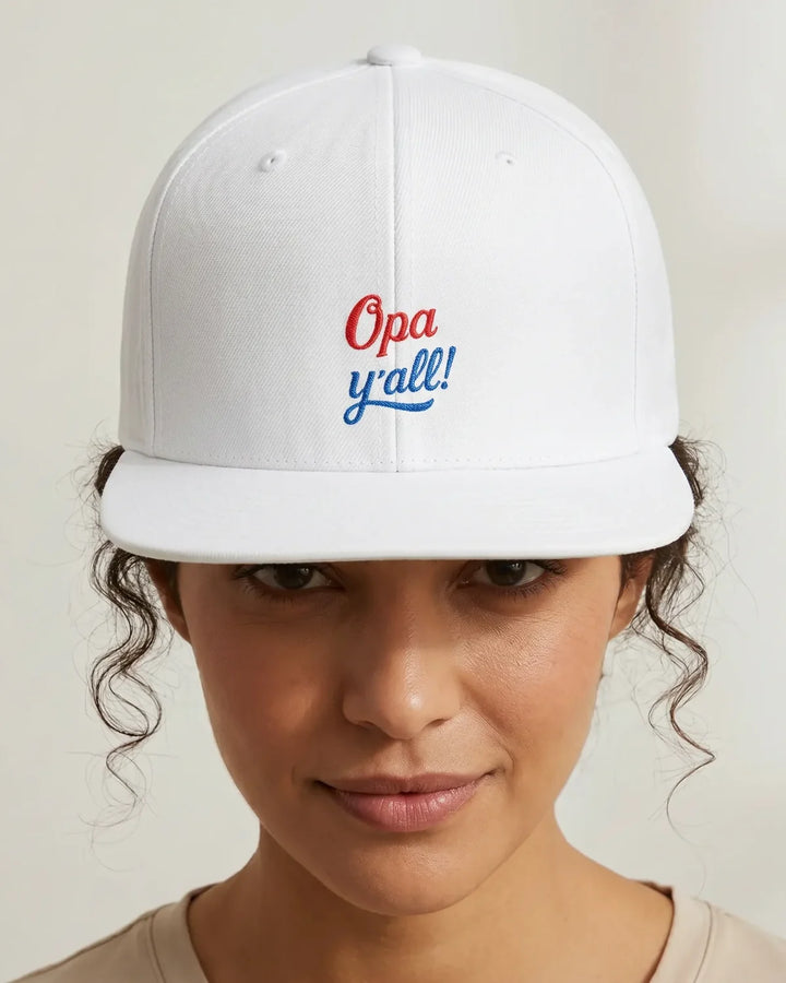 Opa Y'all Embroidered Cap, ToldPrint Mediterranean graphic embroidered cap
