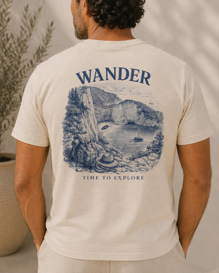 Wander Mediterranean Graphic T-Shirt, ToldPrint Mediterranean graphic t-shirt
