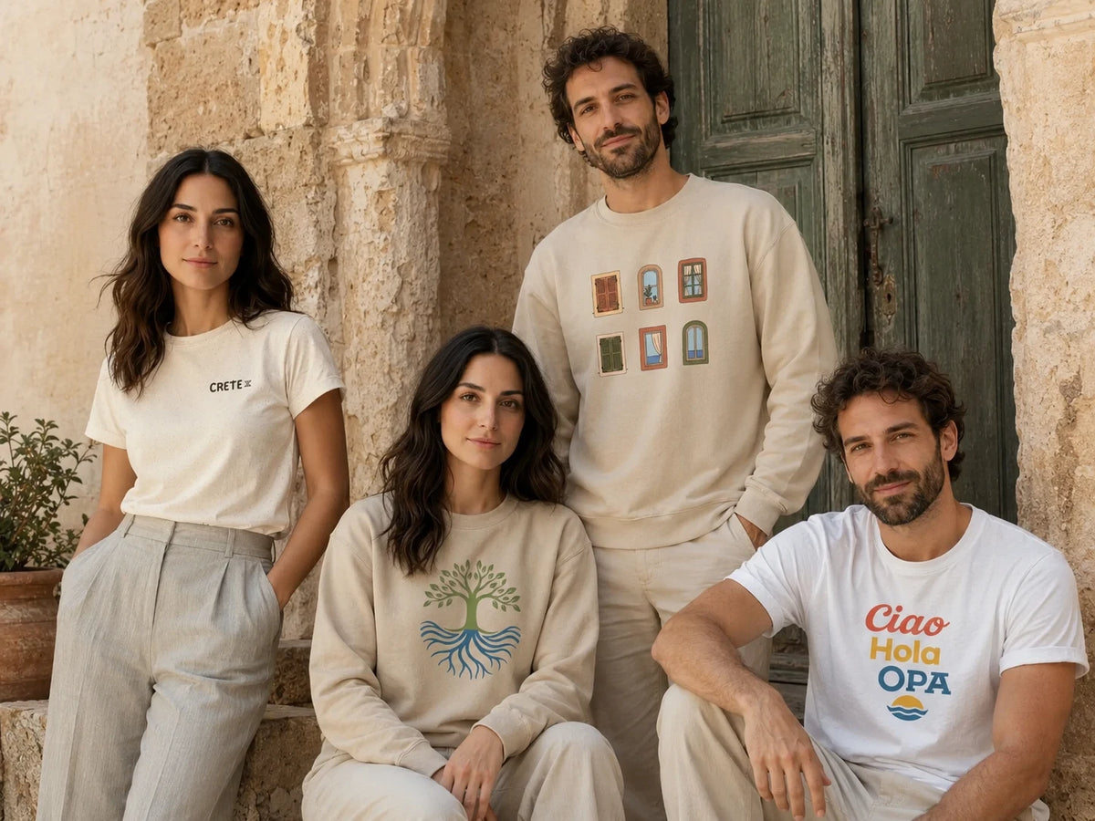 ToldPrint Greek Identity collection featuring Greek and Mediterranean cultural graphic apparel
