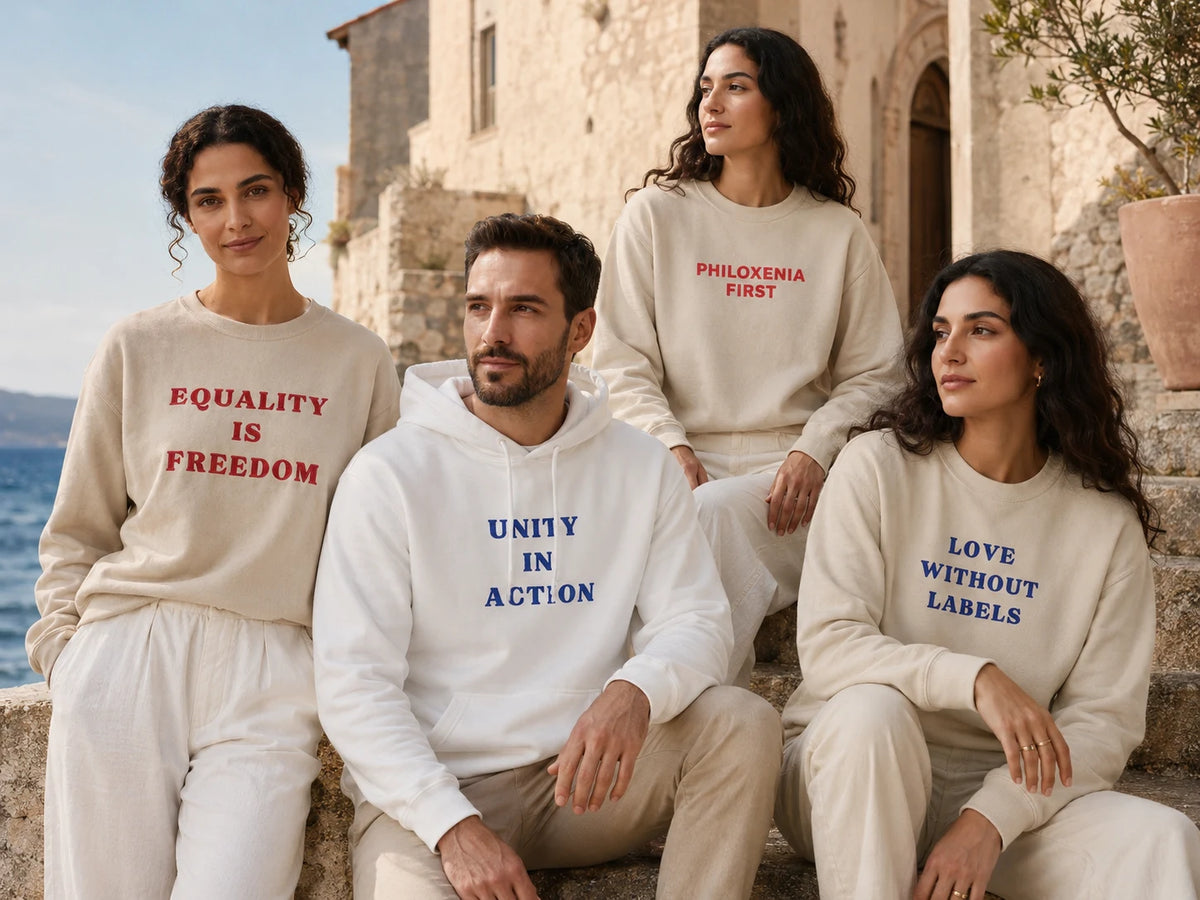 ToldPrint Voices of the Med collection featuring equality unity and Mediterranean human values