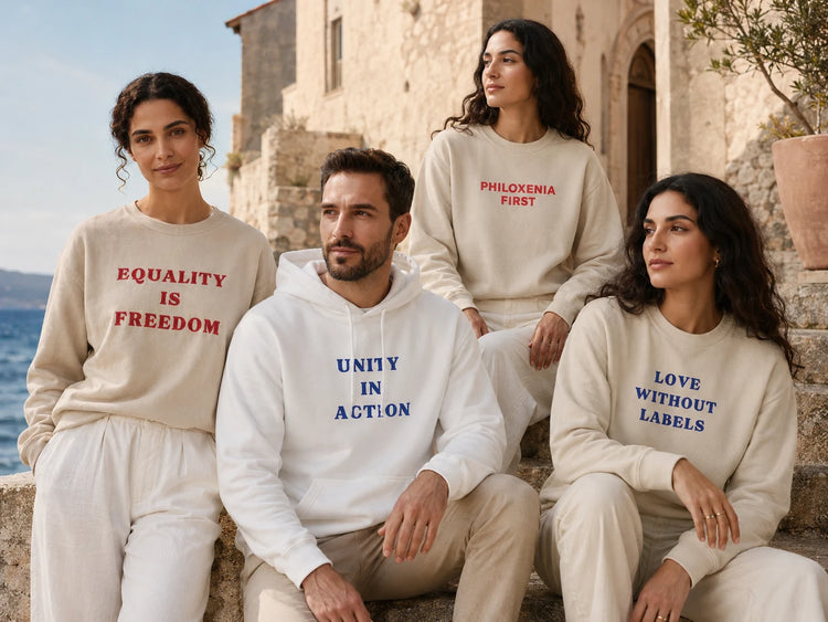 ToldPrint Voices of the Med collection featuring equality unity and Mediterranean human values