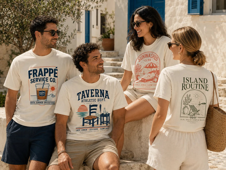 ToldPrint new arrivals featuring fresh Mediterranean summer graphic apparel