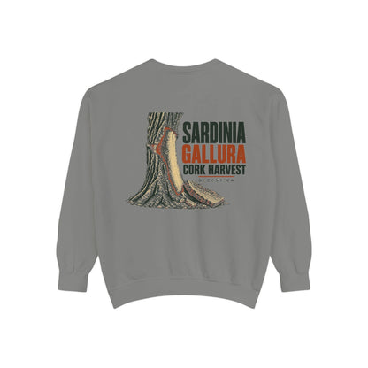 Sardinia Cork Harvest Grey Comfort Colors 1566 sweatshirt official back view