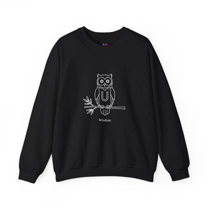 Owl-Themed Unisex Sweatshirt – Cozy Fall Crewneck, Nature Lover Pullover, Relaxed Fit Everyday Apparel