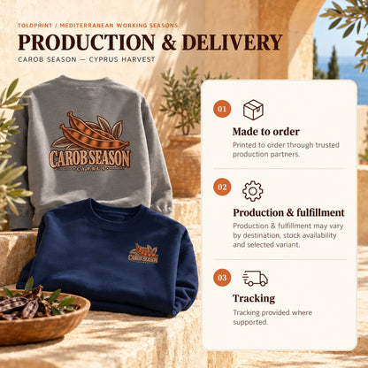 Carob Season Cyprus Harvest production and delivery information