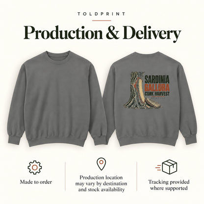 Sardinia Cork Harvest production and delivery information
