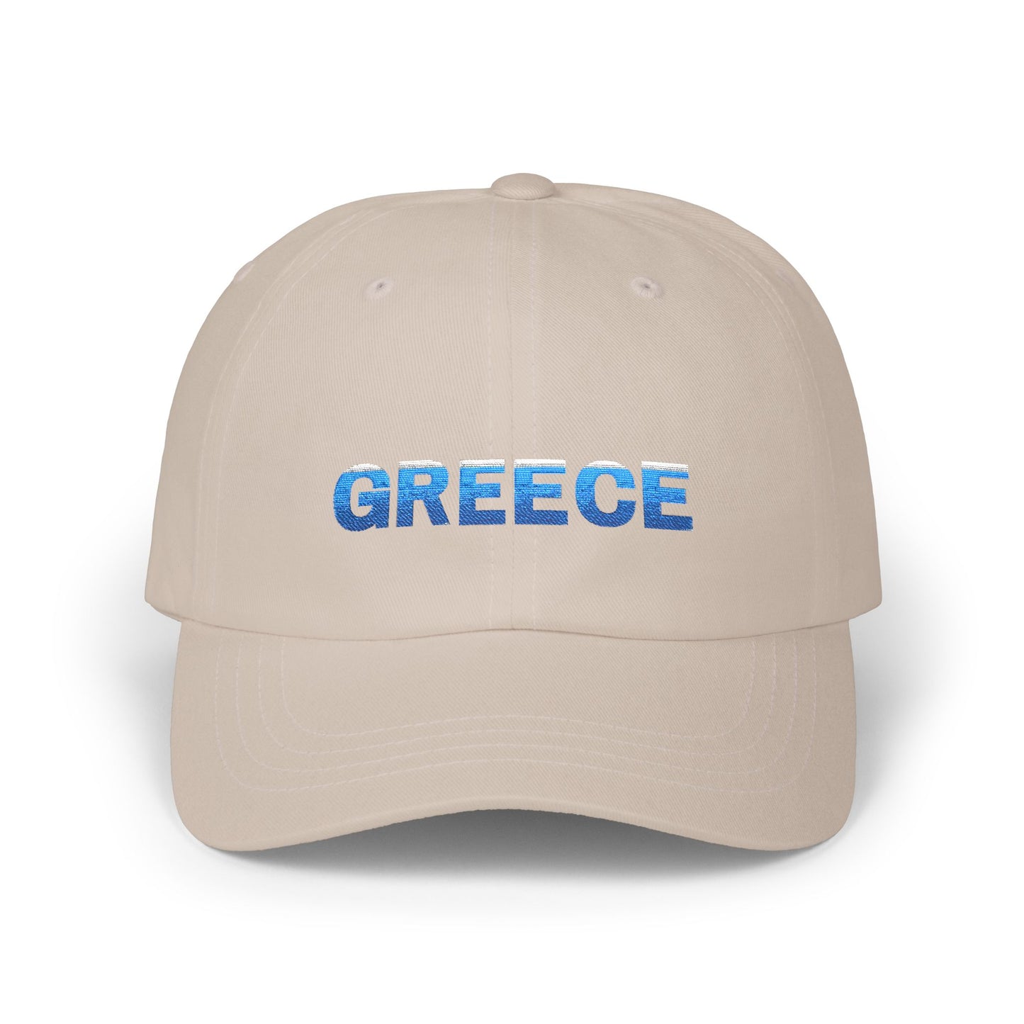 Greece Classic Dad Cap – Embroidered Cotton Travel Hat, Adjustable Summer Cap, Casual Unisex Outdoor Style