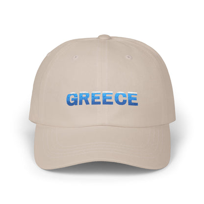 Greece Classic Dad Cap – Embroidered Cotton Travel Hat, Adjustable Summer Cap, Casual Unisex Outdoor Style