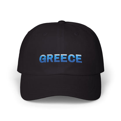 Greece Classic Dad Cap – Embroidered Cotton Travel Hat, Adjustable Summer Cap, Casual Unisex Outdoor Style