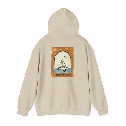 Safe Passage Hoodie - Unisex Sailing Sweatshirt, Nautical Travel Gift
