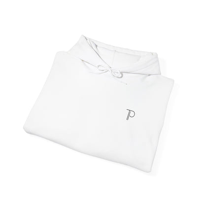 White baby outfit with a small logo on a white background