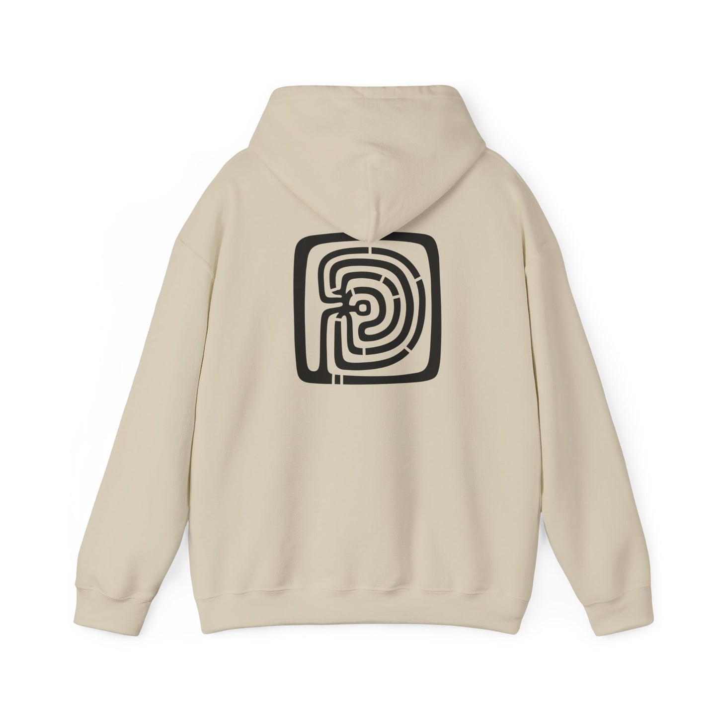 Labyrinth Hoodie – Unisex Minoan Sweatshirt with Custom Monogram & Back Text
