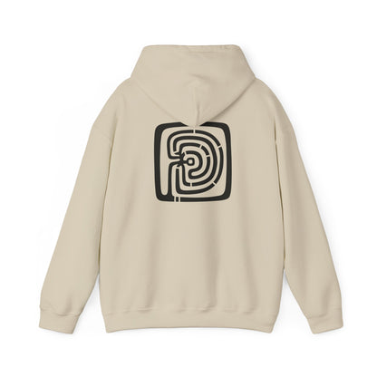 Labyrinth Hoodie – Unisex Minoan Sweatshirt with Custom Monogram & Back Text