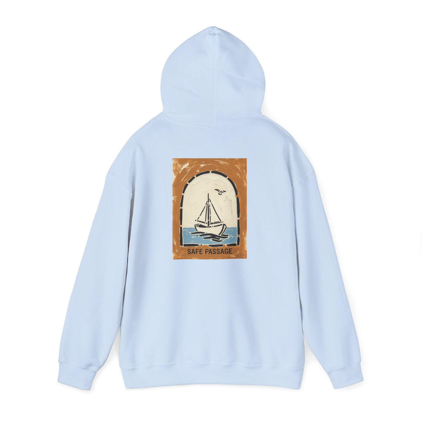 Safe Passage Hoodie - Unisex Sailing Sweatshirt, Nautical Travel Gift