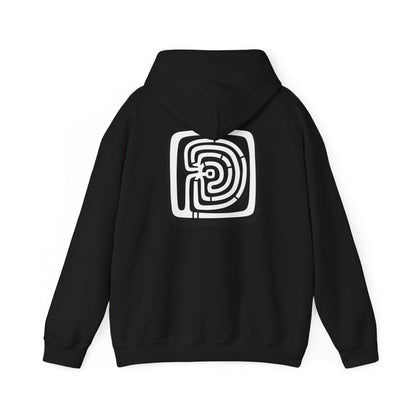 Labyrinth Hoodie – Unisex Minoan Sweatshirt with Custom Monogram & Back Text