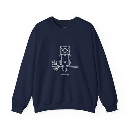 Owl-Themed Unisex Sweatshirt – Cozy Fall Crewneck, Nature Lover Pullover, Relaxed Fit Everyday Apparel