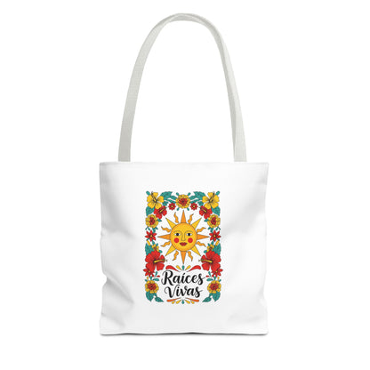 Raíces Vivas Vibrant Floral Sun Tote Bag – Eco-Friendly Shopping Bag, Colorful Festival & Beach Carryall