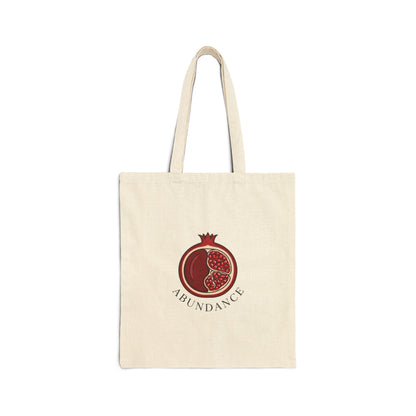 Pomegranate of Abundance Cotton Canvas Tote Bag – Eco-Friendly Shopping Bag, Reusable Grocery & Beach Tote