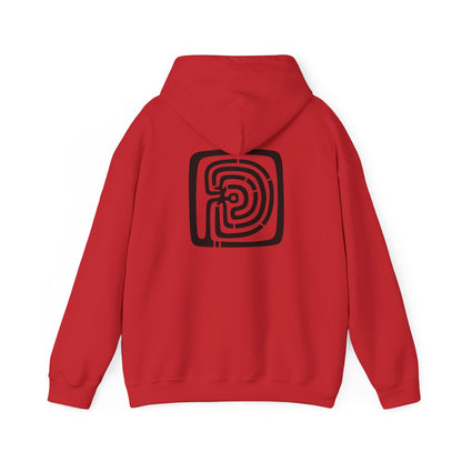 Labyrinth Hoodie – Unisex Minoan Sweatshirt with Custom Monogram & Back Text