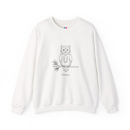 Owl-Themed Unisex Sweatshirt – Cozy Fall Crewneck, Nature Lover Pullover, Relaxed Fit Everyday Apparel