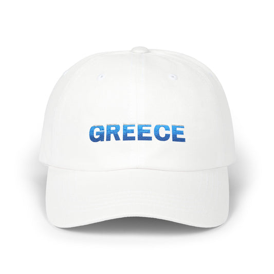 Greece Classic Dad Cap – Embroidered Cotton Travel Hat, Adjustable Summer Cap, Casual Unisex Outdoor Style