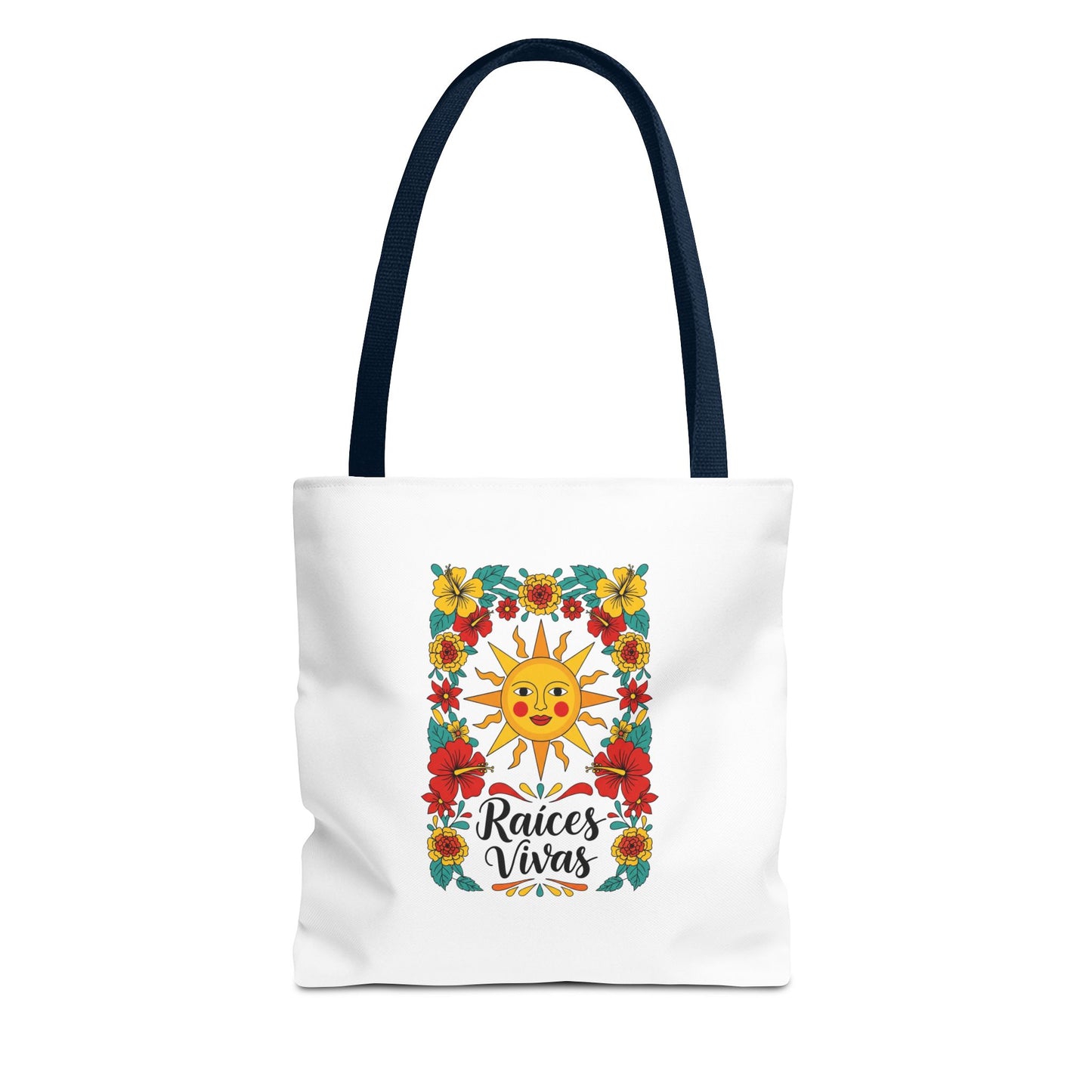 Raíces Vivas Vibrant Floral Sun Tote Bag – Eco-Friendly Shopping Bag, Colorful Festival & Beach Carryall