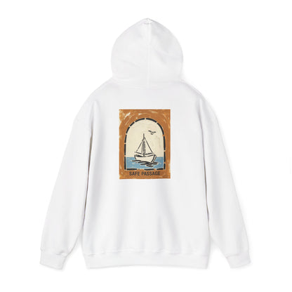 Safe Passage Hoodie - Unisex Sailing Sweatshirt, Nautical Travel Gift