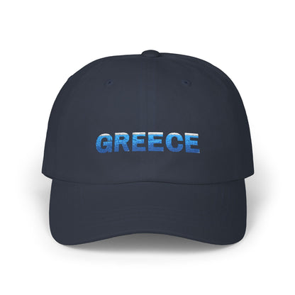 Greece Classic Dad Cap – Embroidered Cotton Travel Hat, Adjustable Summer Cap, Casual Unisex Outdoor Style