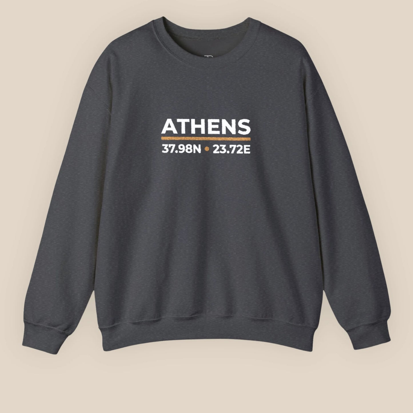 Athens Coordinates Crewneck Sweatshirt – Embroidered City Pullover
