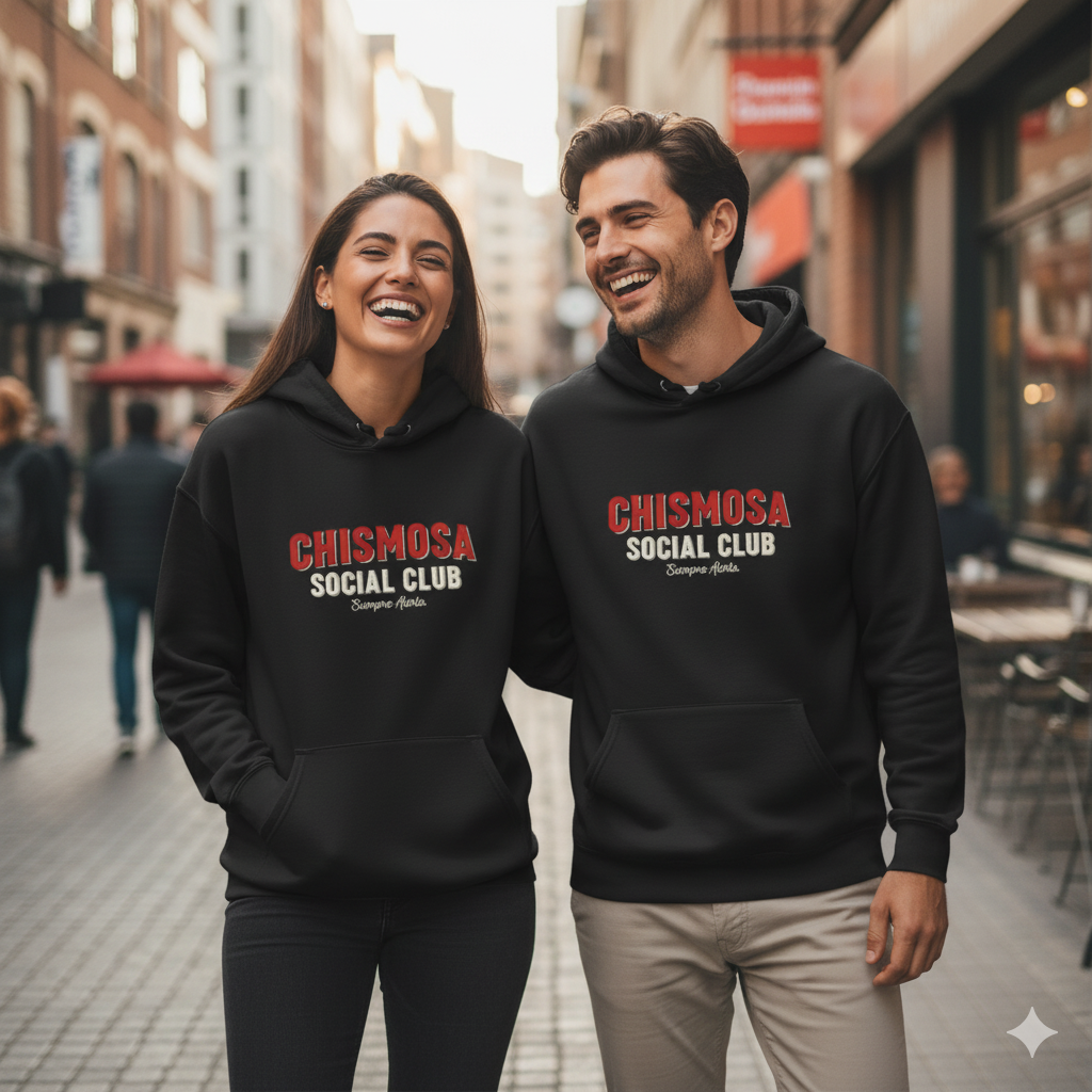 Chismosa Social Club Hoodie – Cozy Unisex Hispanic Heritage Sweatshirt