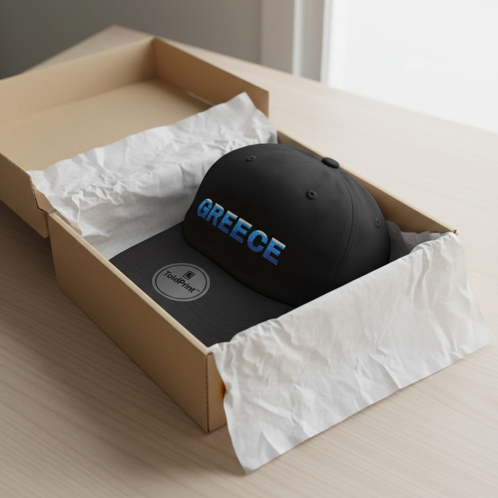 Greece Classic Dad Cap – Embroidered Cotton Travel Hat, Adjustable Summer Cap, Casual Unisex Outdoor Style