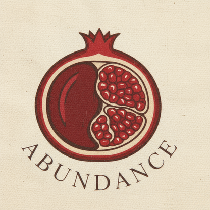 Pomegranate of Abundance Cotton Canvas Tote Bag – Eco-Friendly Shopping Bag, Reusable Grocery & Beach Tote