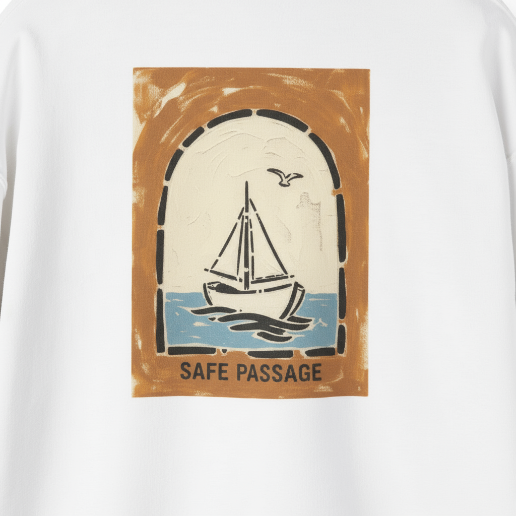 Safe Passage Hoodie - Unisex Sailing Sweatshirt, Nautical Travel Gift