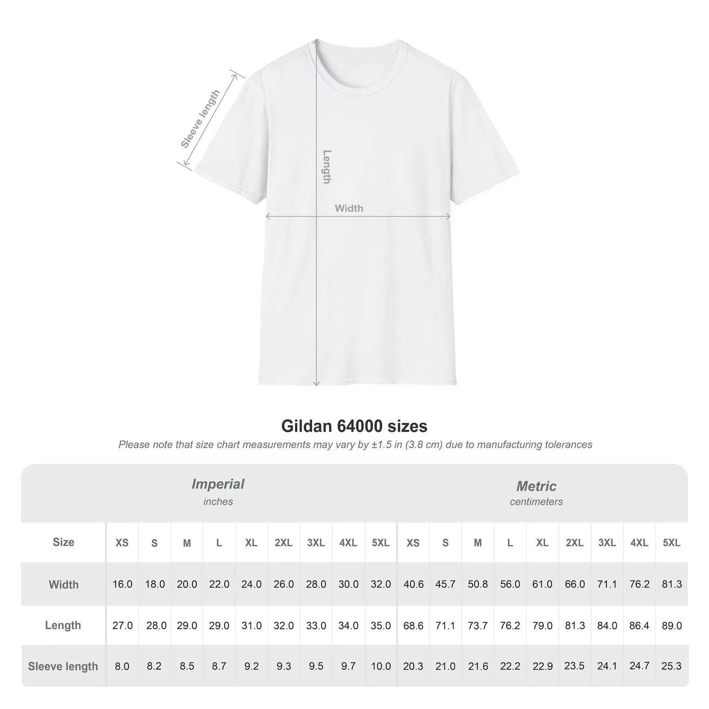 Size chart of a white short-sleeve t-shirt with a dark brown graphic print on the front reading 'GREEK COFFEE CLUB' with a coffee pot illustration and 'Slow Mornings Division' underneath, shown on a light gray background.