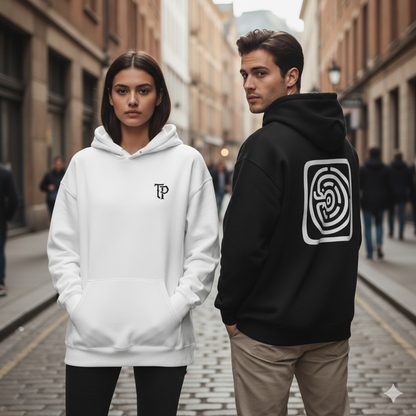 Labyrinth Hoodie – Unisex Minoan Sweatshirt with Custom Monogram & Back Text