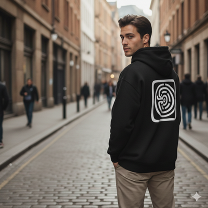 Labyrinth Hoodie – Unisex Minoan Sweatshirt with Custom Monogram & Back Text