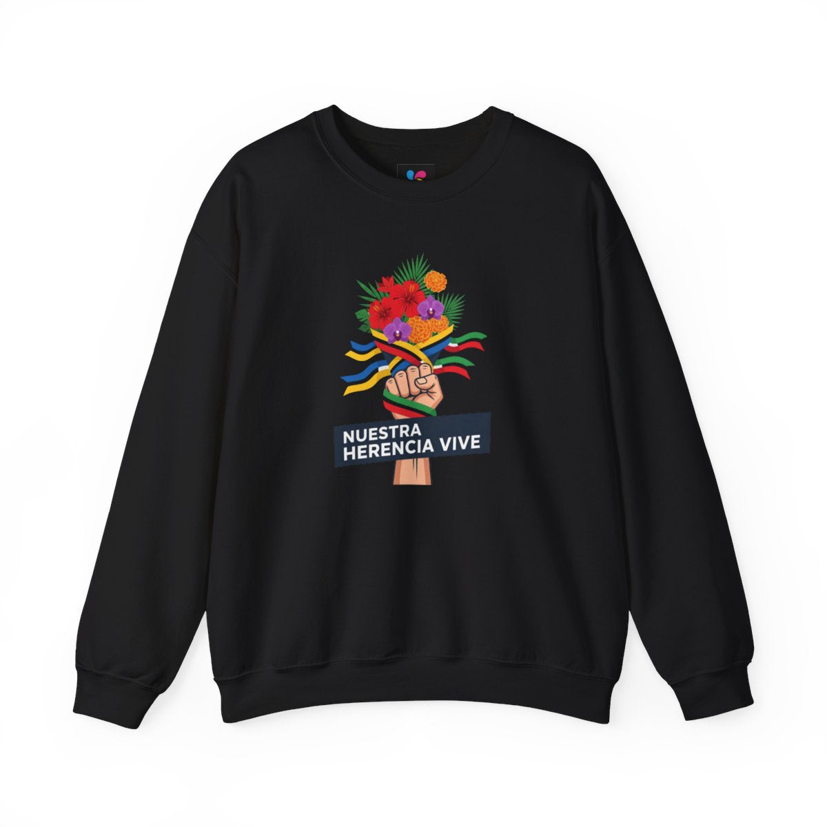 Nuestra Herencia Vive Sweatshirt | Unisex Heritage Vibes Crewneck, Spanishify Collection S–4XL