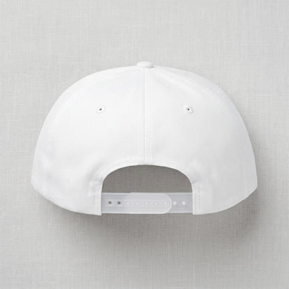 White cap on a light gray background
