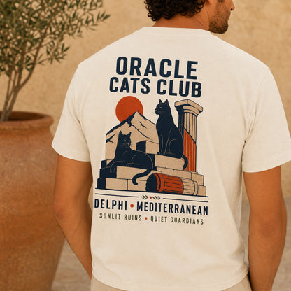 TP HERO: Man wearing Oracle Cats Club tee