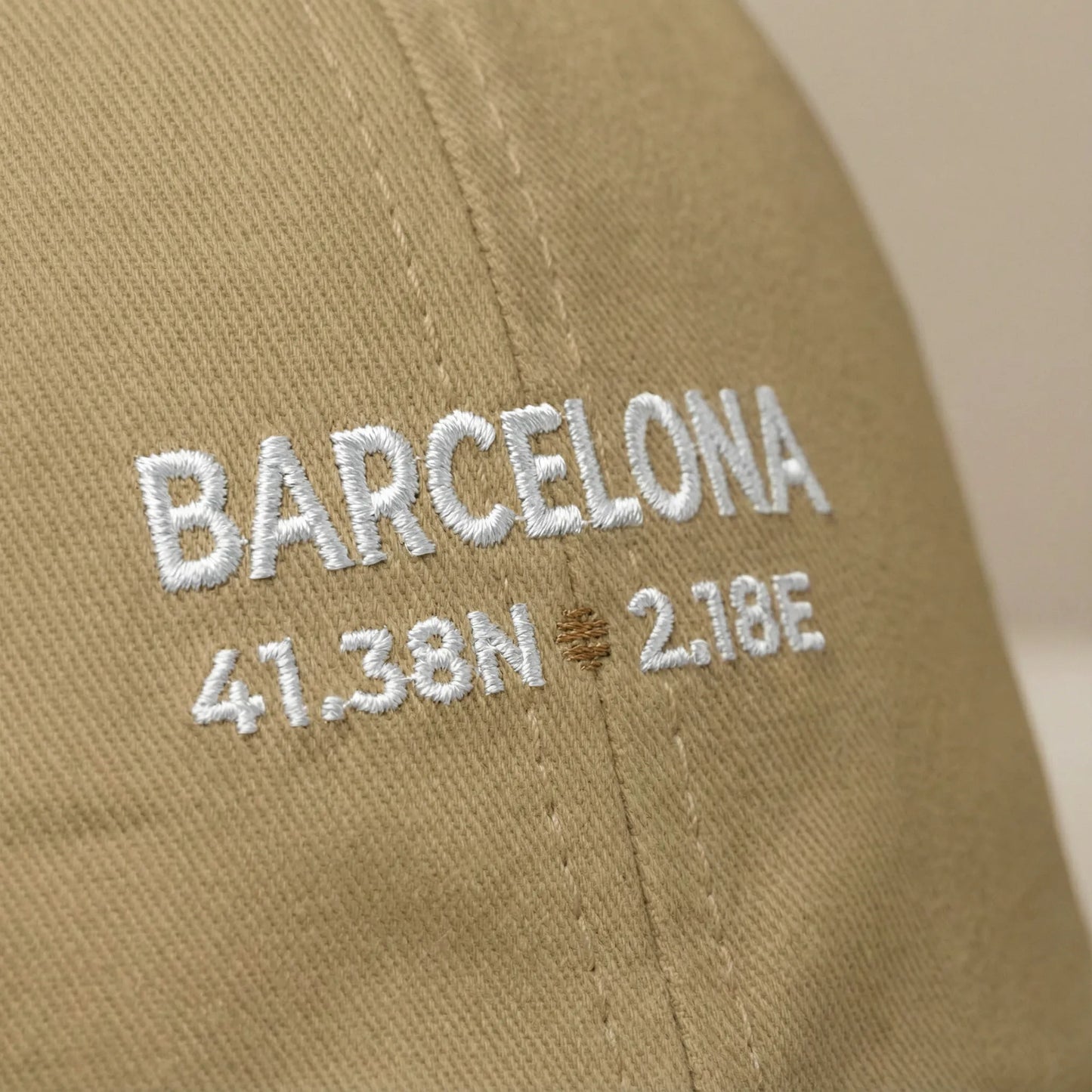 macro close-up of the Barcelona Coordinates Dad cap