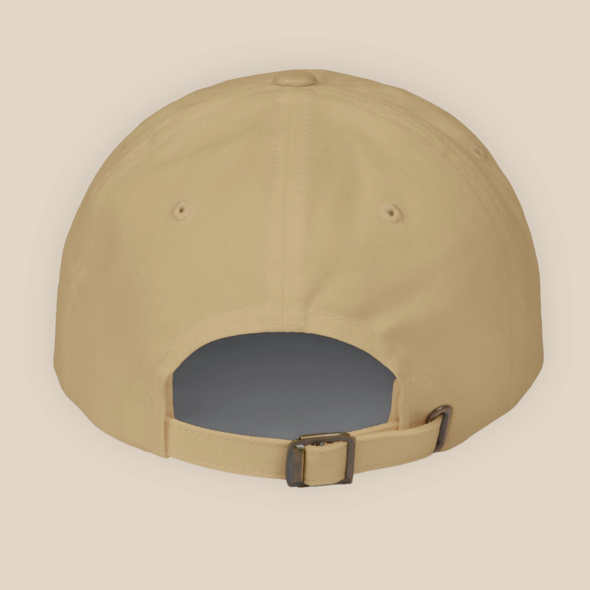 Back view of Barcelona coordinates dad cap with adjustable strap