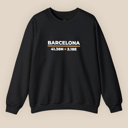Barcelona Coordinates Night Sweatshirt