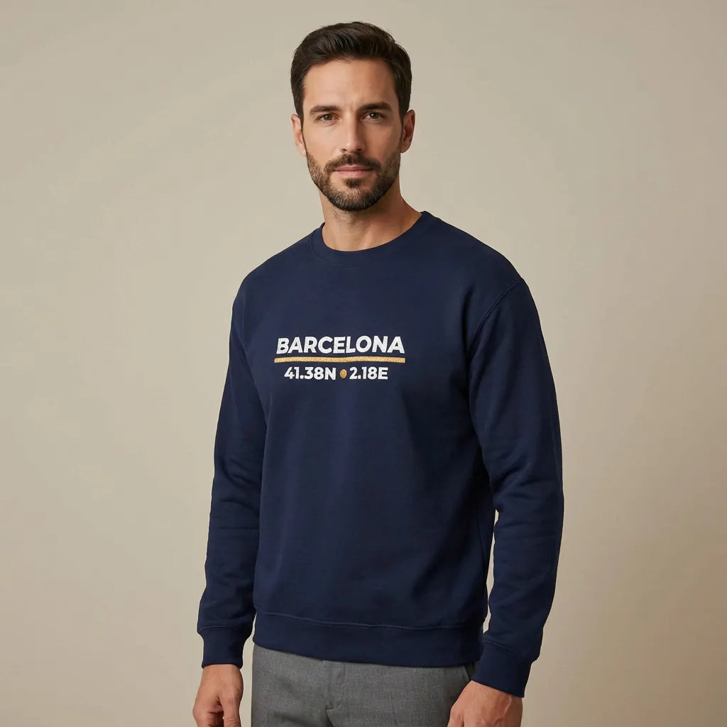 Barcelona Coordinates Night Sweatshirt