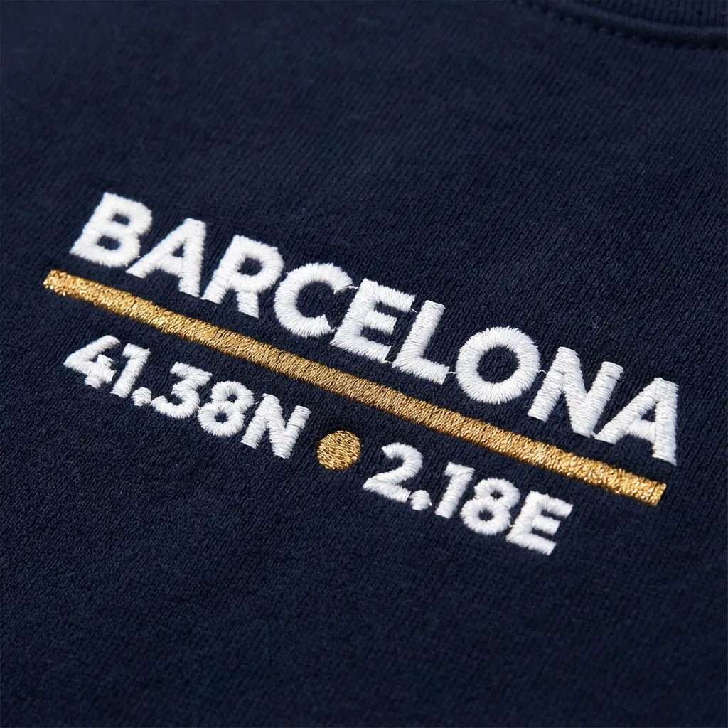 Barcelona Coordinates Night Sweatshirt