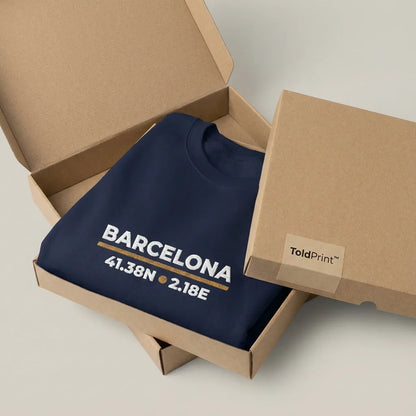Barcelona Coordinates Night Sweatshirt
