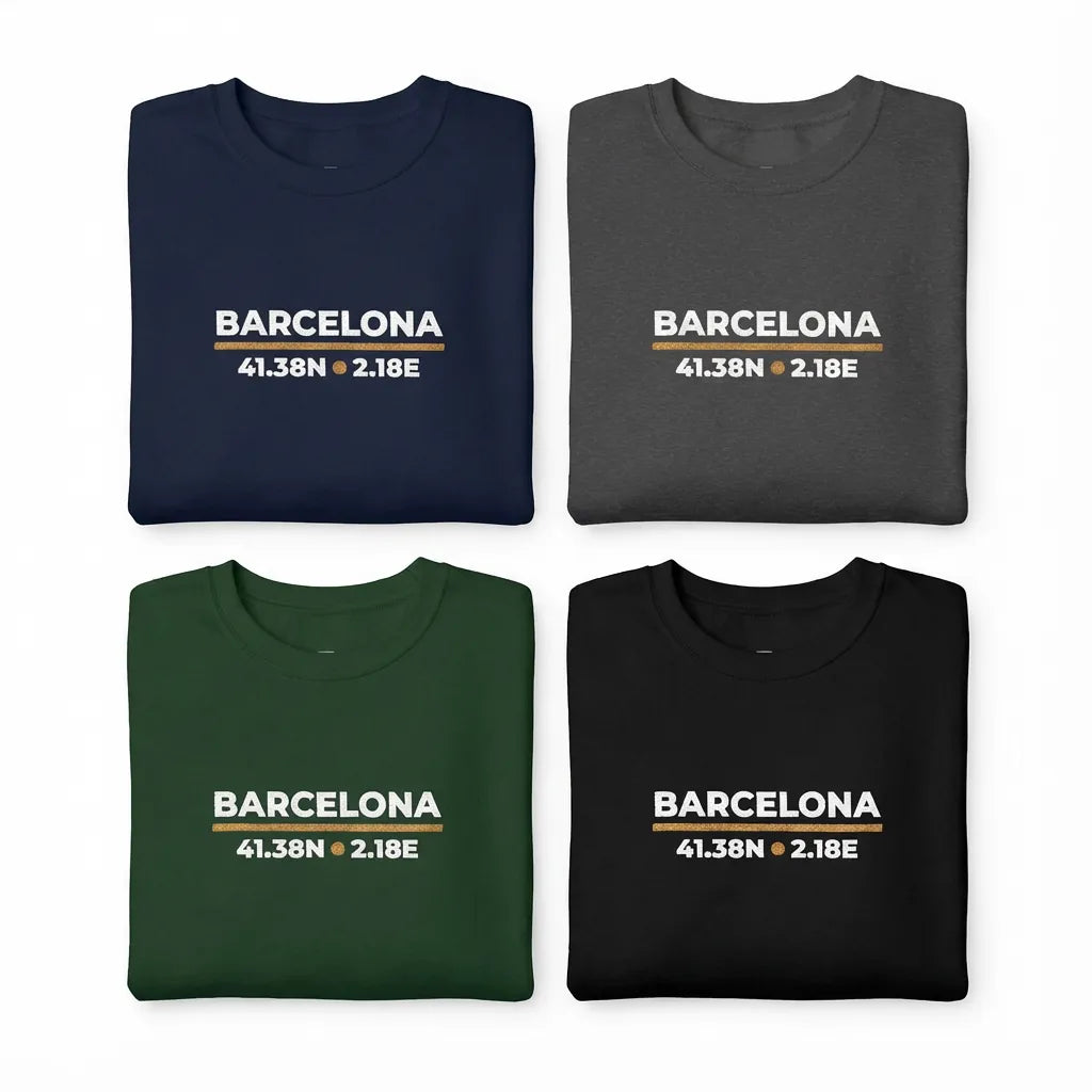 Barcelona Coordinates Night Sweatshirt