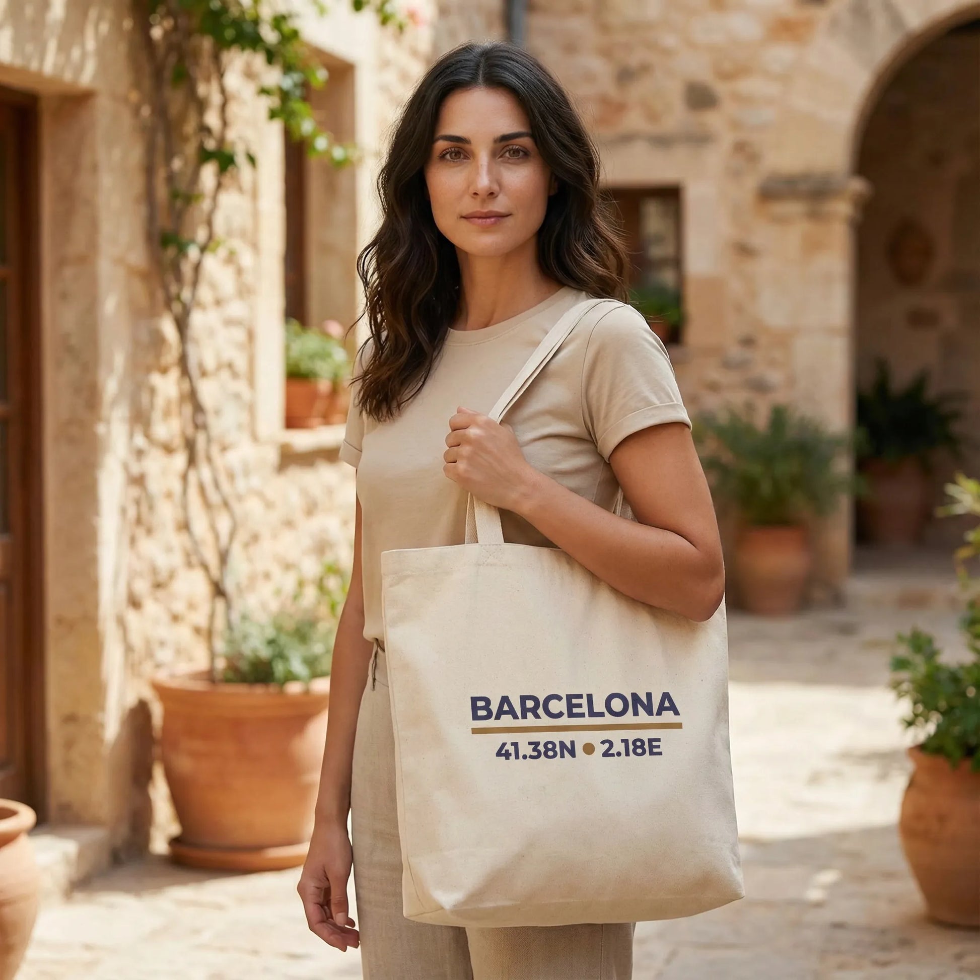 Barcelona Coordinates Tote Bag