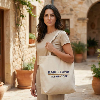 Barcelona Coordinates Tote Bag