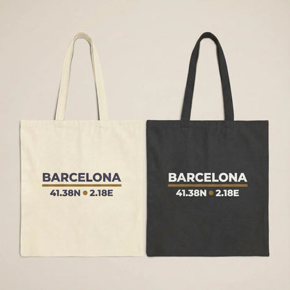 Barcelona Coordinates Tote Bag