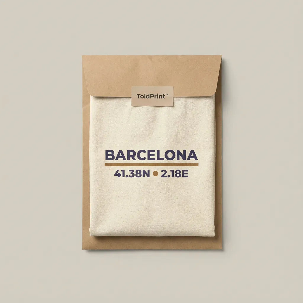Barcelona Coordinates Tote Bag